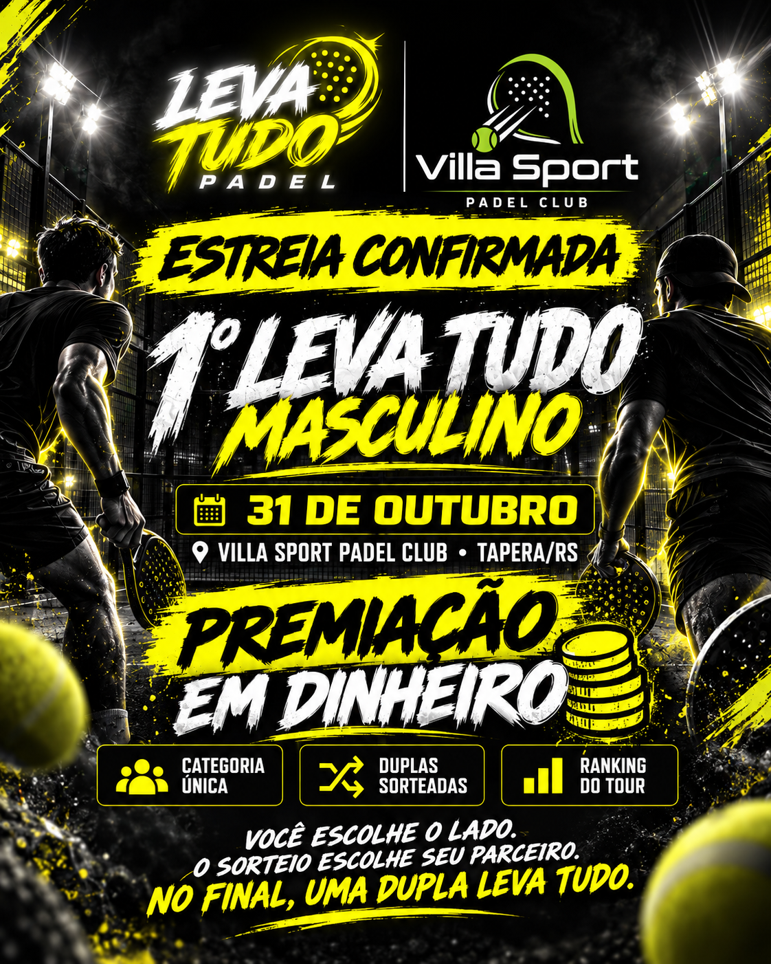 LEVA TUDO MASCULINO - 1ª EDIÇÃO